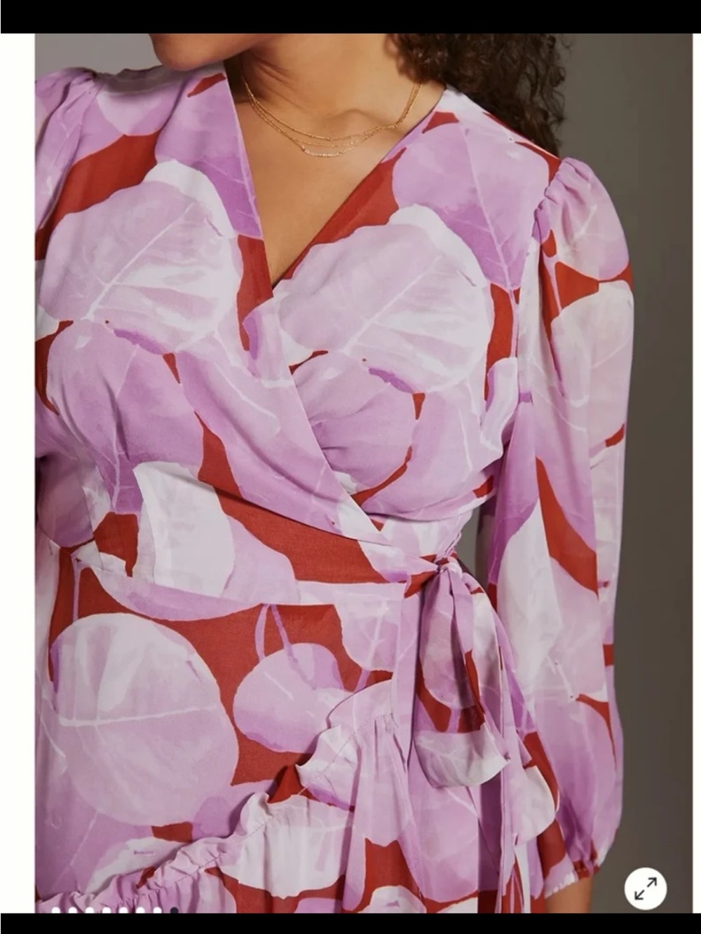 Anthropologie Hutch Geo Wrap Maxi Dress size Small - Picture 8 of 12